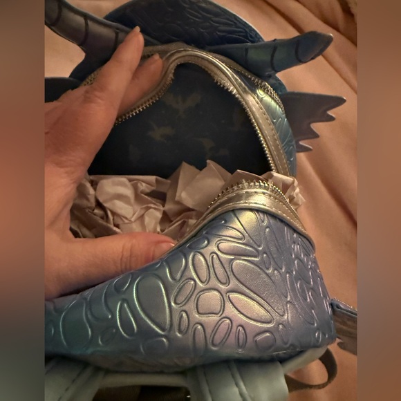 Loungefly 4th Wing Blue Dragon Backpack - Picture 3 of 3